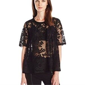 BCBGENERATION‎ Floral Lace Openback Top Size XSMALL